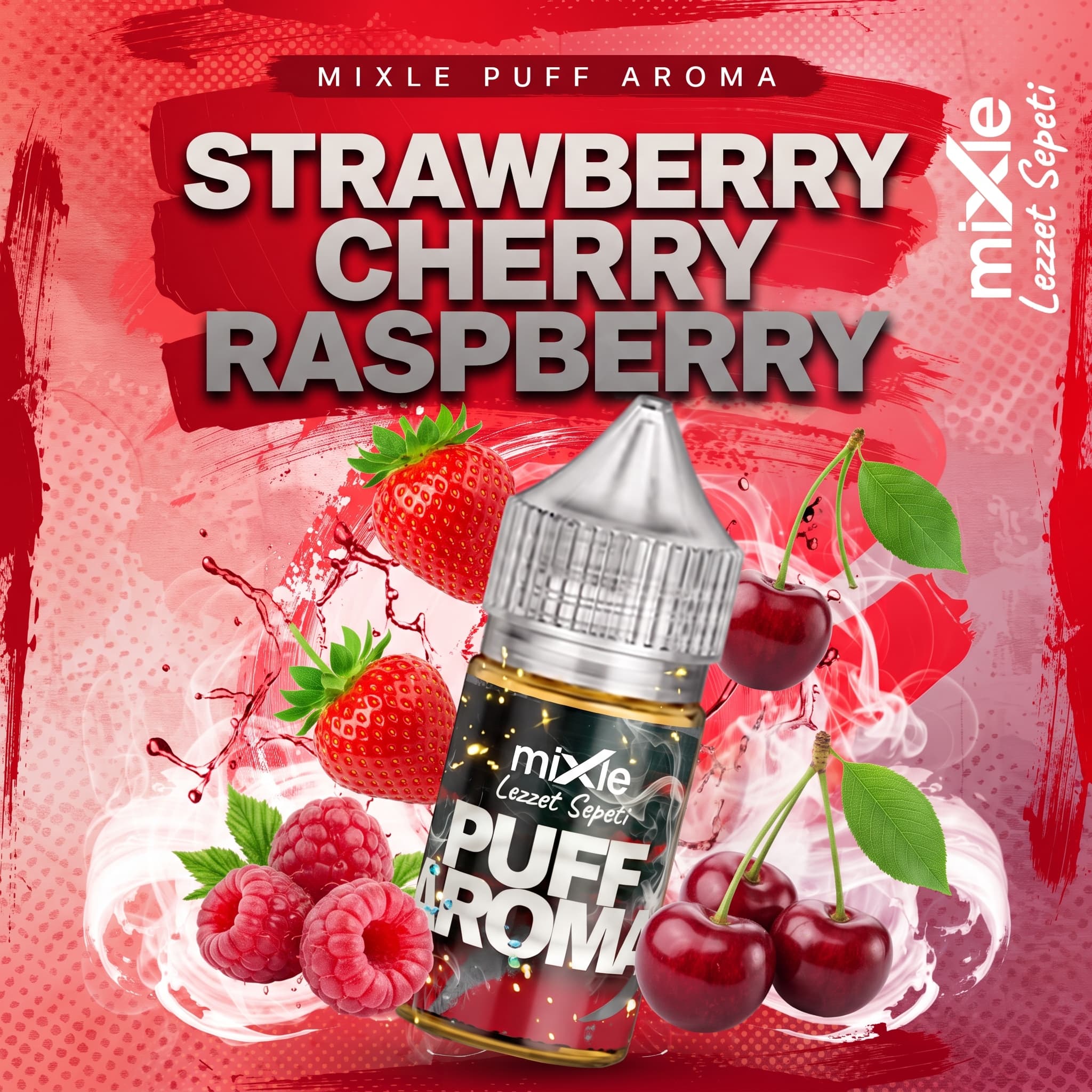 Strawberry Cherry Raspberry – Mixle Puff Aroma — 30 ML Diykit (7.5 ml aroma)