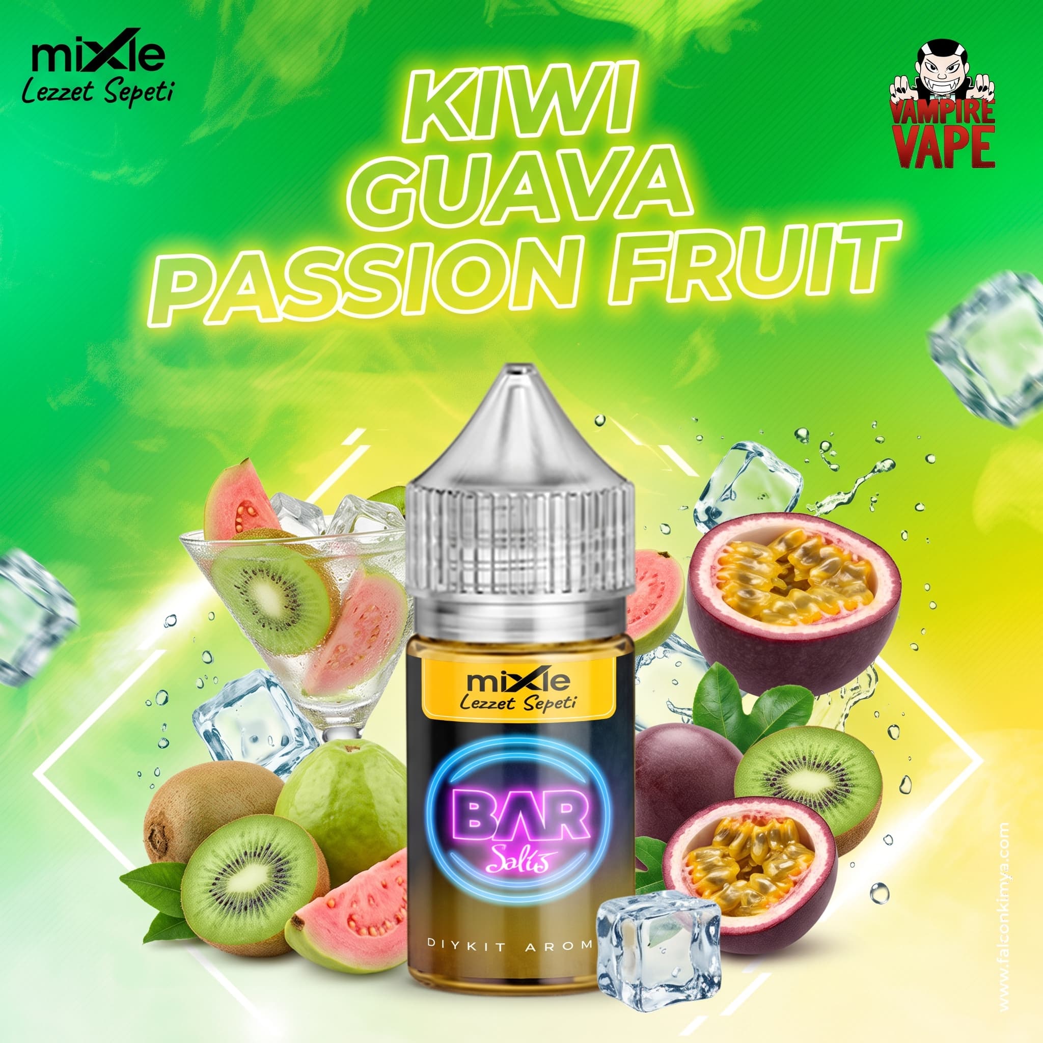 Kiwi Guava Passion Fruit Vampire Vape Bar Salts — 30 ML Diykit (7.5 ml aroma)
