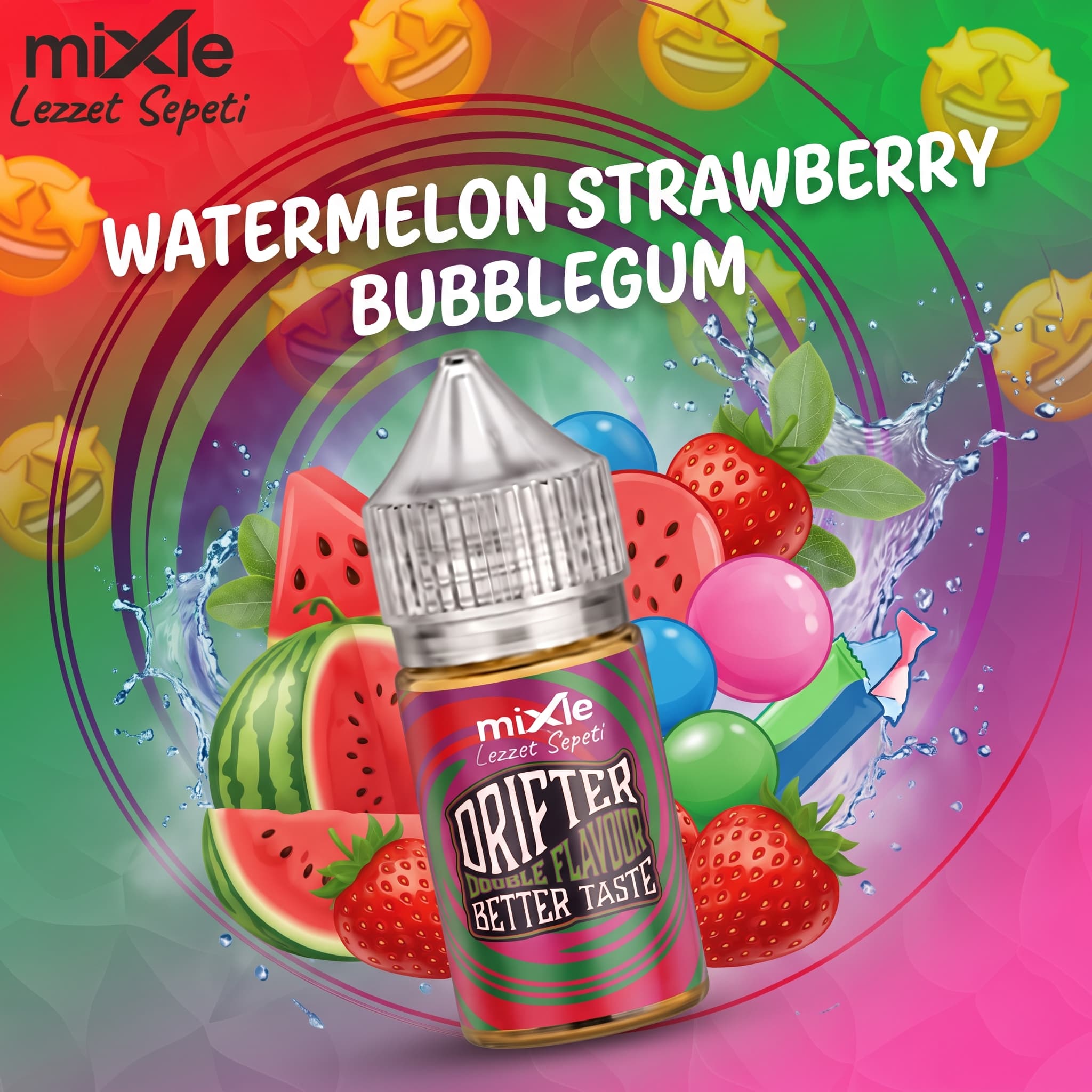 Watermelon Strawberry Bubblegum – Drifter Bar Aroma — 30 ml Diykit (9 ml aroma)