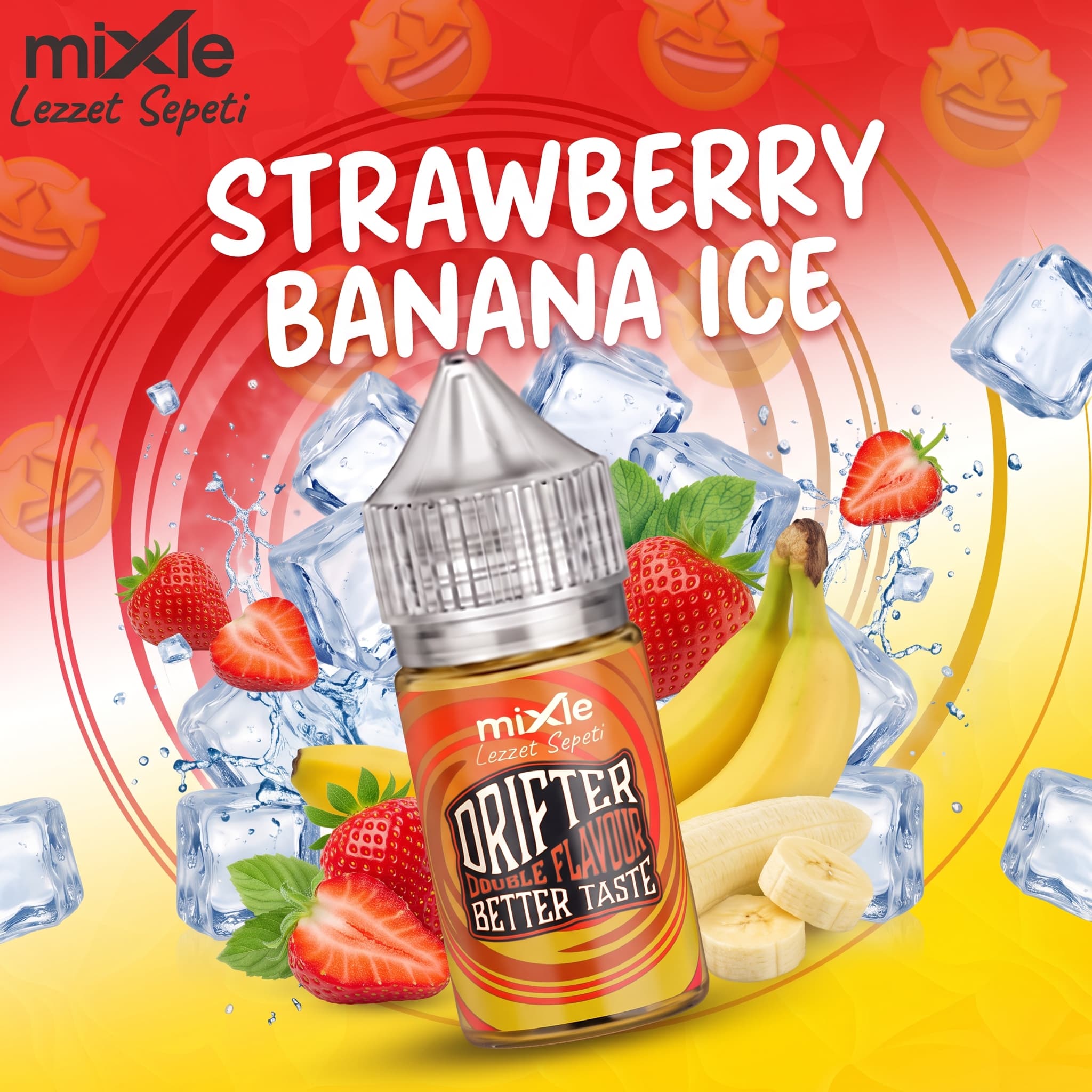 Strawberry Banana Ice - Drifter Bar Aroma — 30 ml Diykit (9 ml aroma)